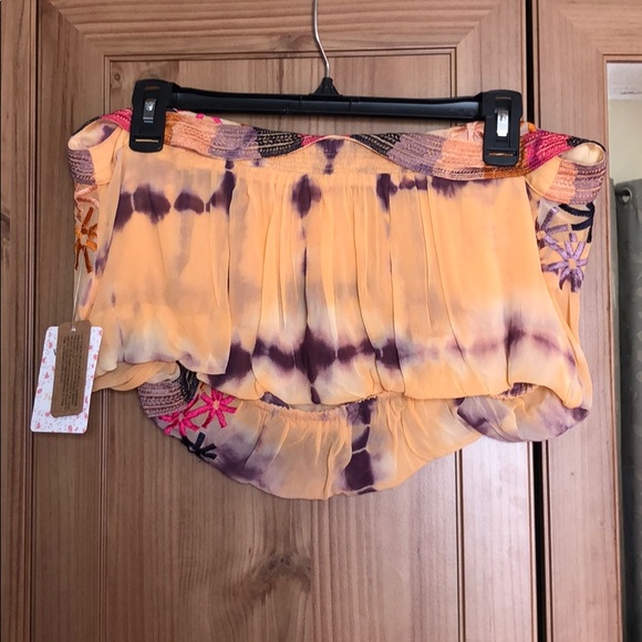 Free People Sunset Combo Embroidered Tube Top L - Picture 6 of 6